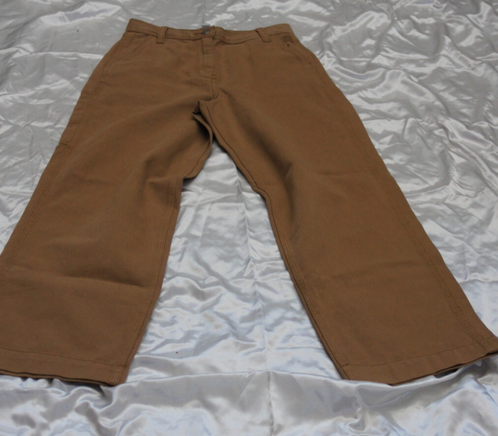 Top Shop Tan Wide Leg High Waist Womens Denim Pants size 4
